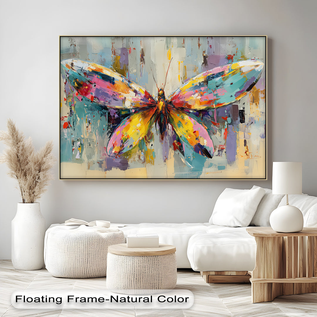Radiant Transformation – Abstract Butterfly Canvas Print