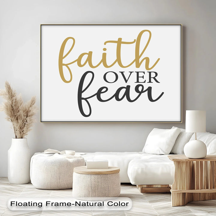 Faith Over Fear – Inspirational Quote Canvas Print - MyPhotoStation