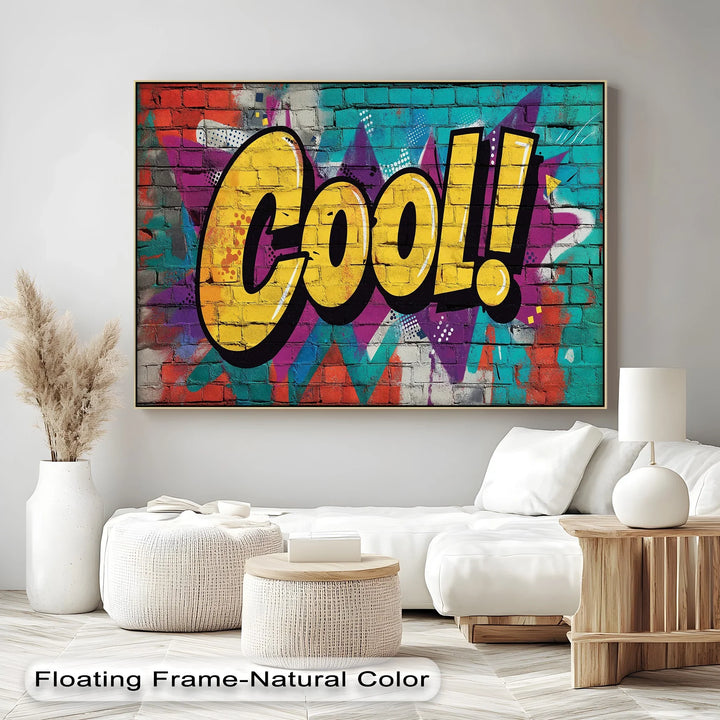 COOL! – Graffiti Comic Wall Canvas Print