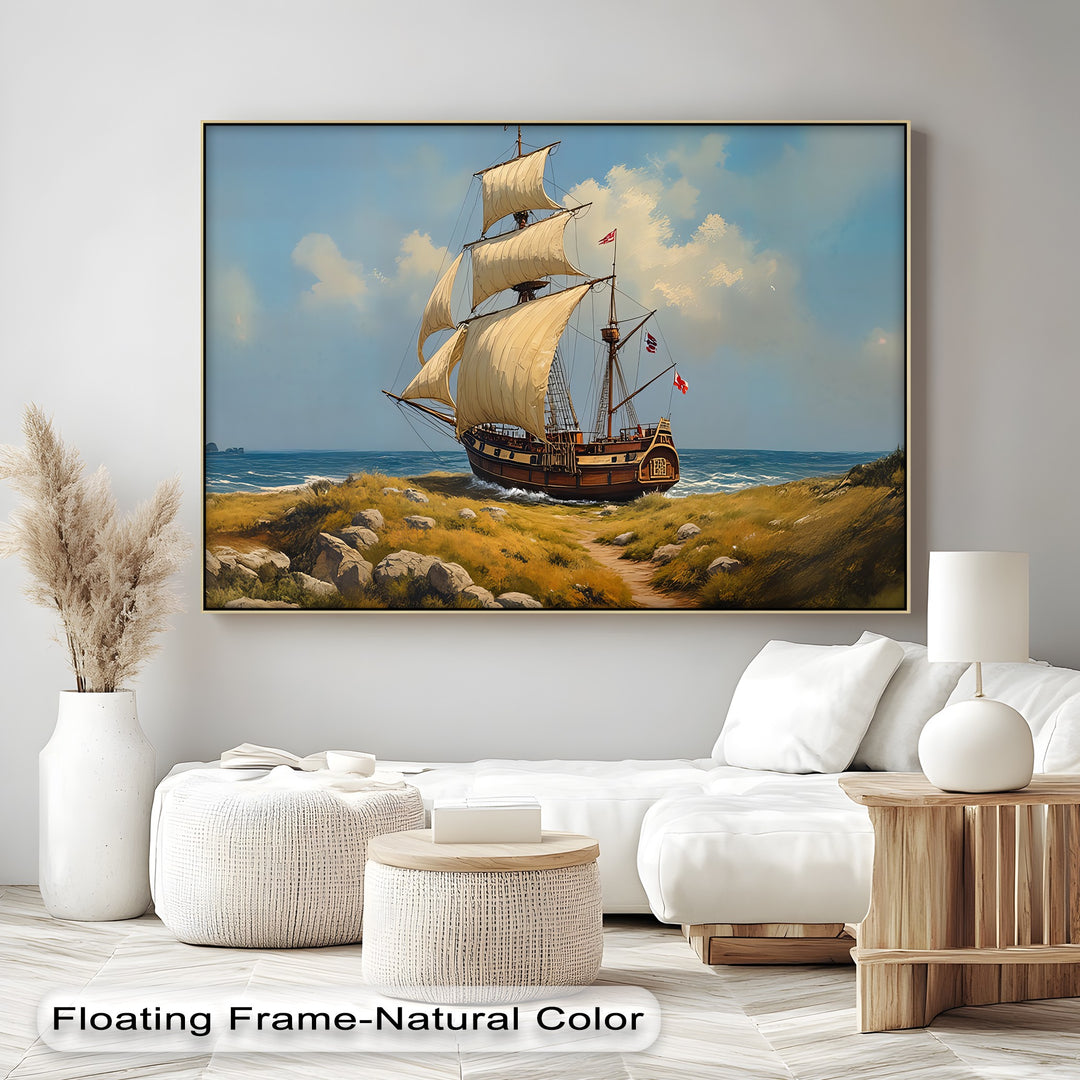 Ocean Explorer – Tall Ship Sailing Canvas Wall Art | Framed Artwork