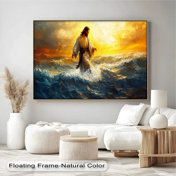 Walking on Faith – Jesus on the Water Canvas Print - MyPhotoStation