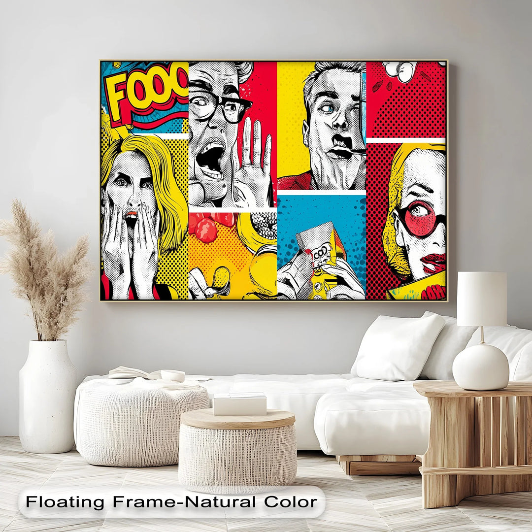 Pop Art Expressions – Comic Strip Style Canvas Print
