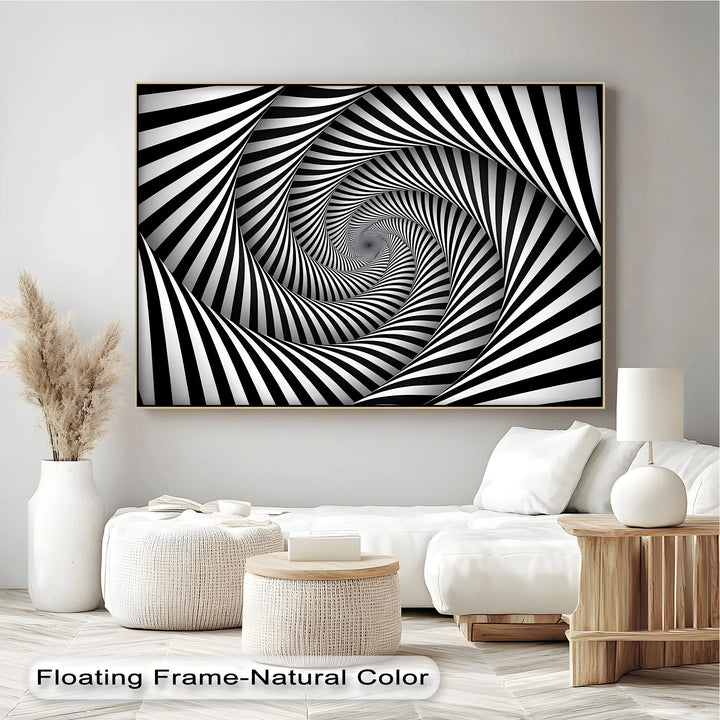 Twisting Vortex Illusion in Black & White – Canvas Print - MyPhotoStation