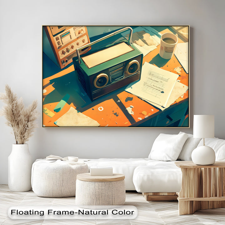 Studio Break – Retro Desk Radio Canvas Print