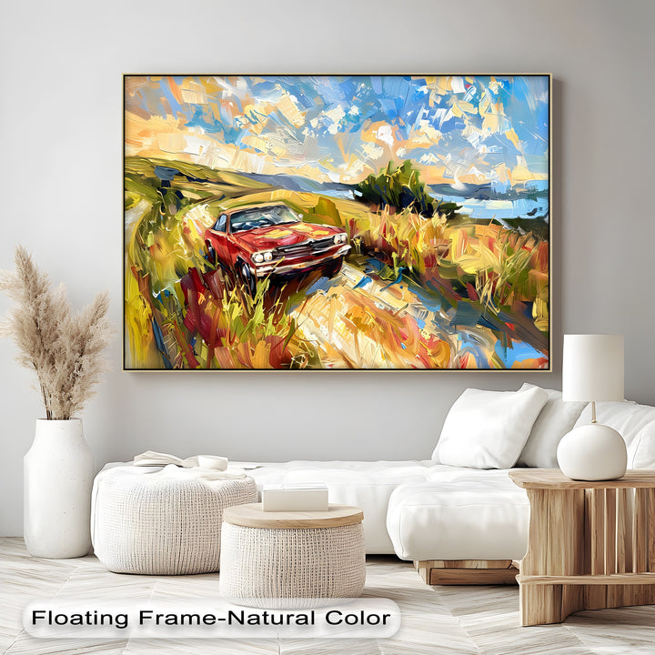 Red Muscle Car – Car Canvas Print