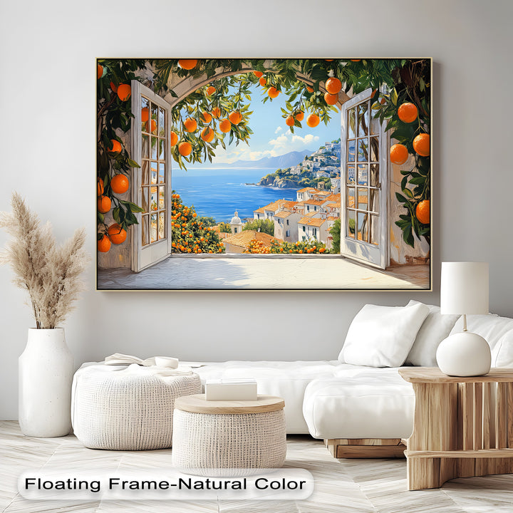 Amalfi Citrus Escape – Mediterranean Orange Grove Canvas Print