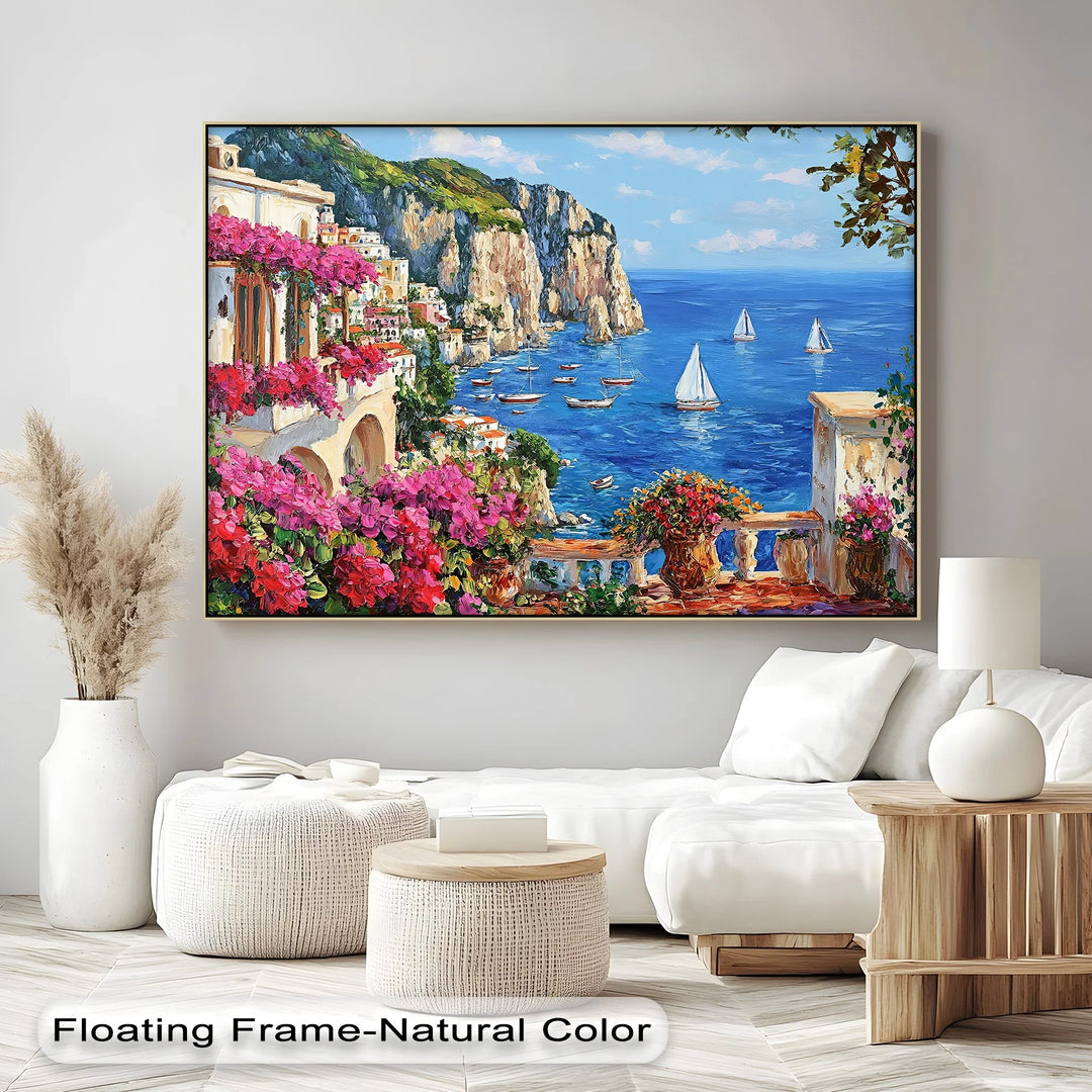 Capri Dreamscape – Mediterranean Coastline Canvas Print - MyPhotoStation