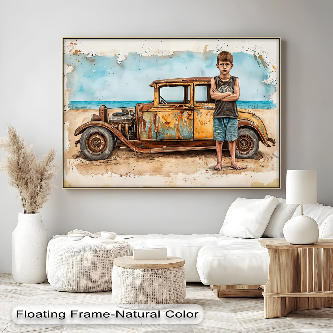 Rust & Resolve – Vintage Car Canvas Print