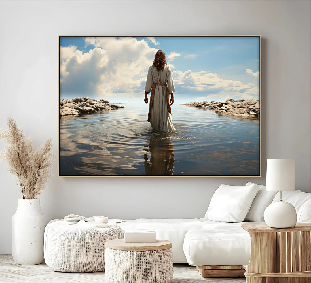 Heaven’s Reflection – Jesus Walking on Water Canvas Print - MyPhotoStation
