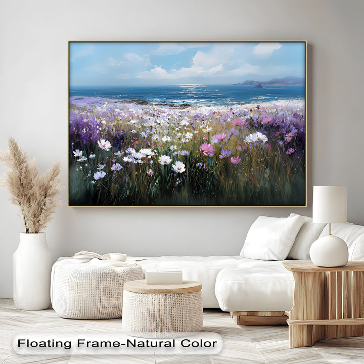 Coastal Bloom – Seaside Wildflower Canvas Print