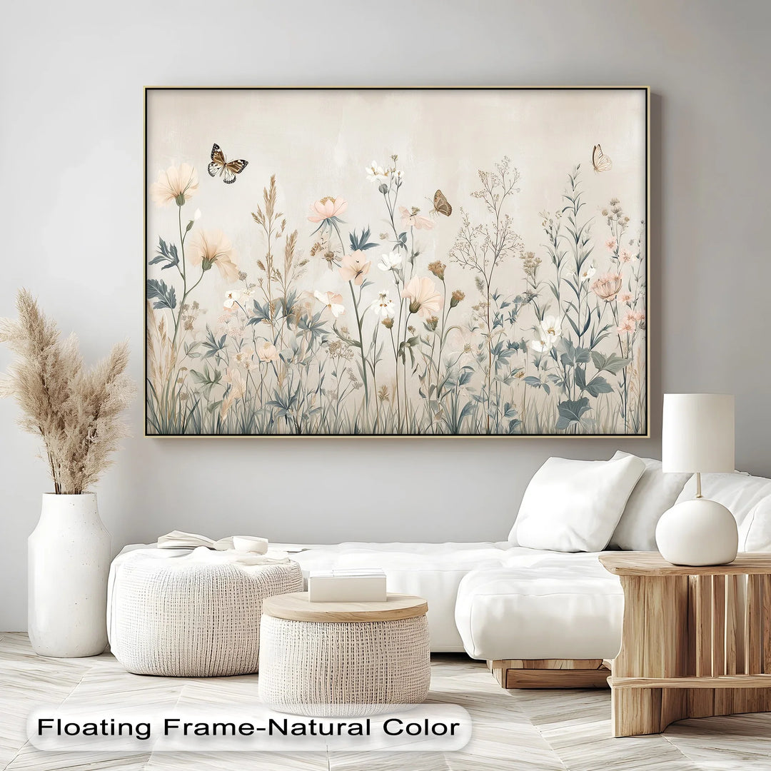 Whispers of Wildflowers – Soft Botanical Meadow Canvas Print - MyPhotoStation