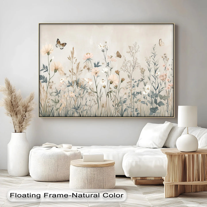 Whispers of Wildflowers – Soft Botanical Meadow Canvas Print - MyPhotoStation