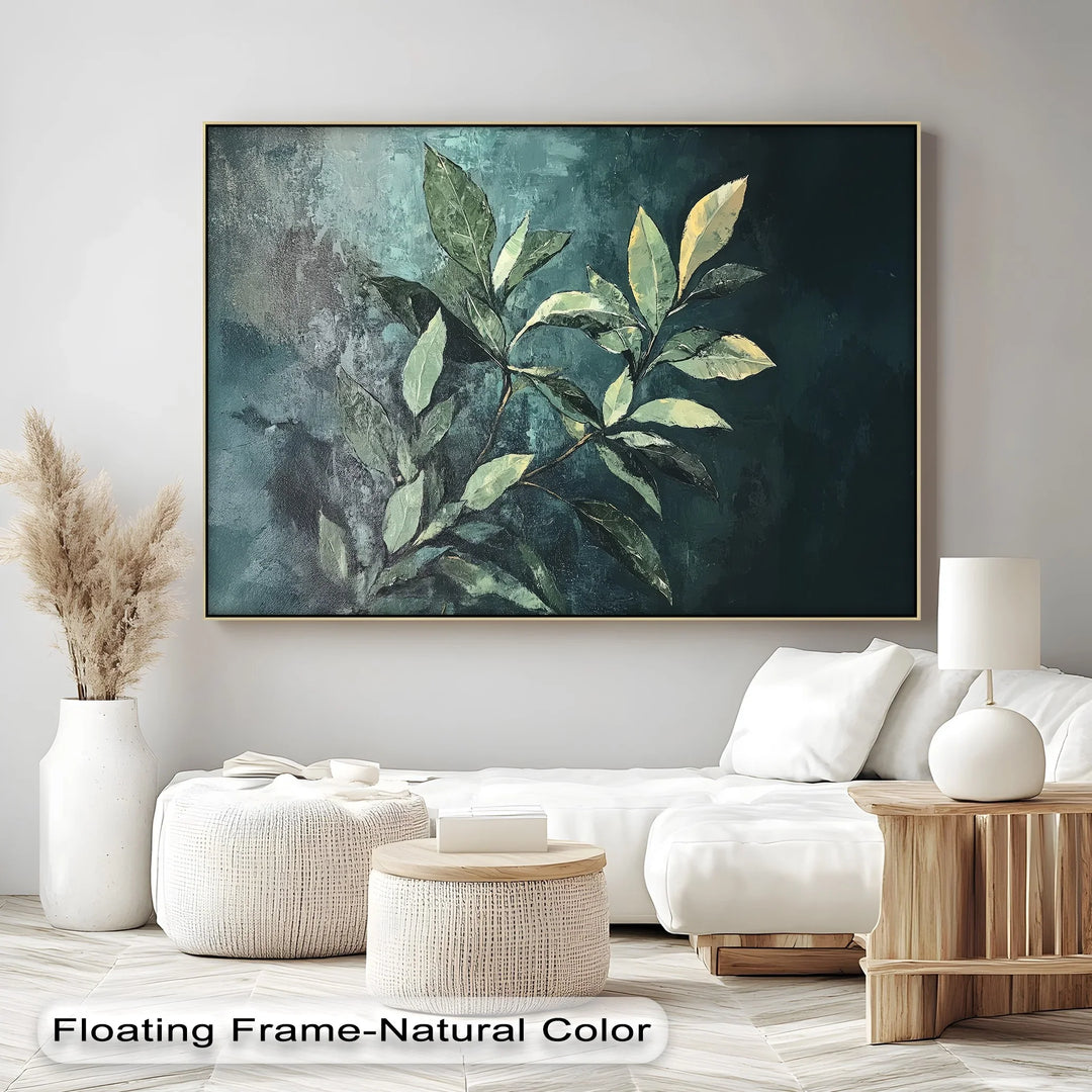 Shadowed Leaves – Botanical Greenery Canvas Print - MyPhotoStation