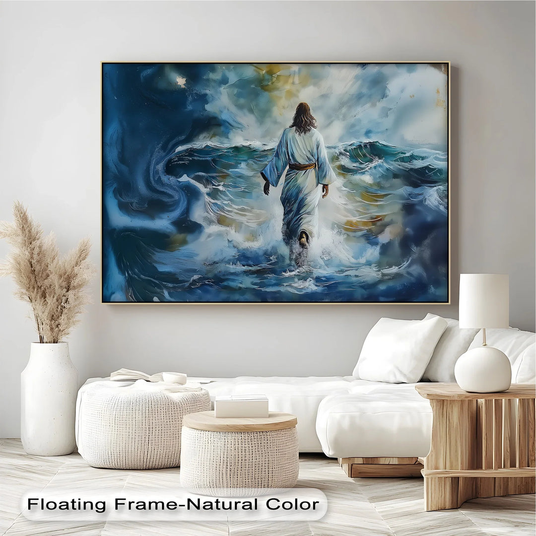 Divine Courage – Jesus Walking on Water Canvas Print - MyPhotoStation