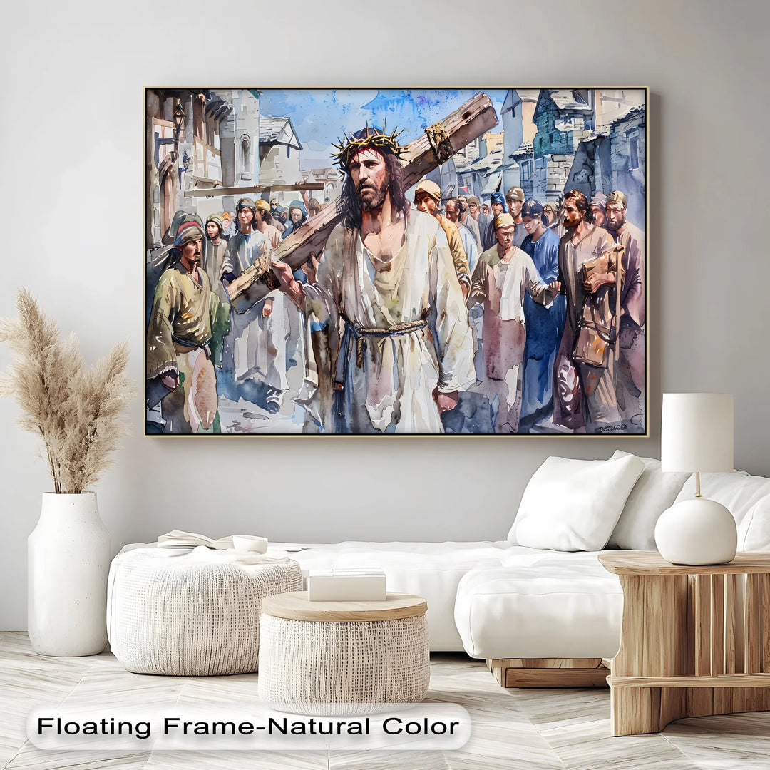 The Way of the Cross – Jesus Carrying the Cross Canvas Print