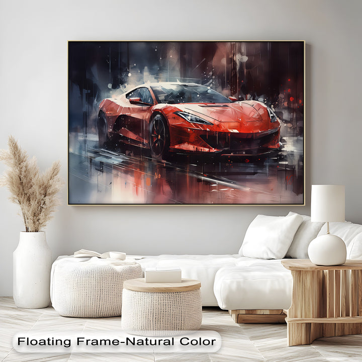 Hypercar in the Storm – Car Canvas Print