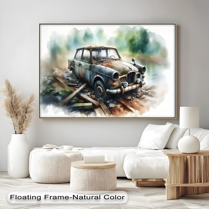Abandoned Vintage Car – Car Canvas Print
