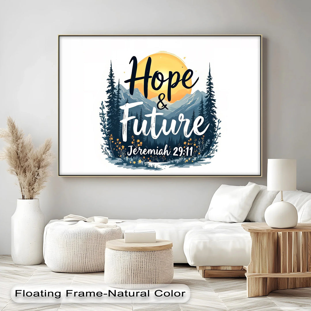 Hope & Future – Jeremiah 29:11 Bible Verse Canvas Print