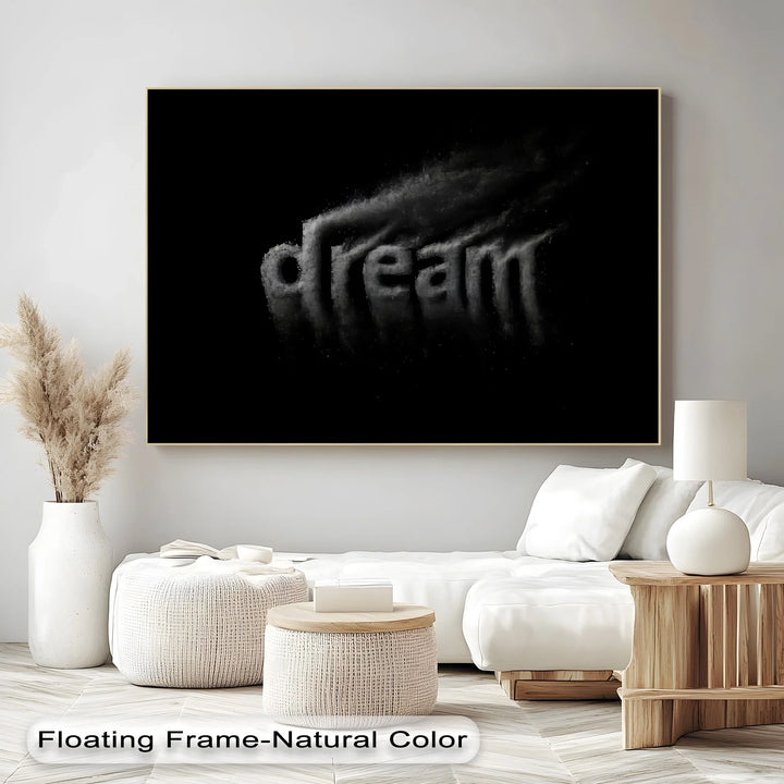 DREAM – Smoky Typographic Canvas Print