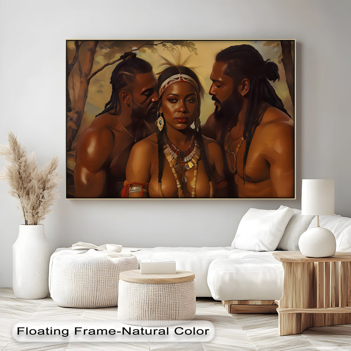 Tribal Seduction – Erotic Tribal Themed Canvas Wall Art | Framed Art