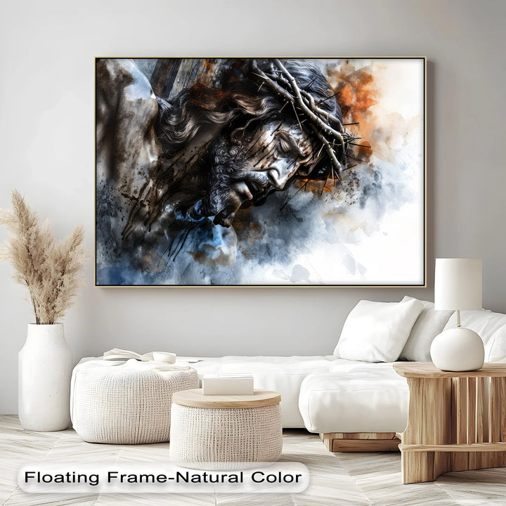 Silent Mercy – Jesus Crown of Thorns Close-Up Canvas Print