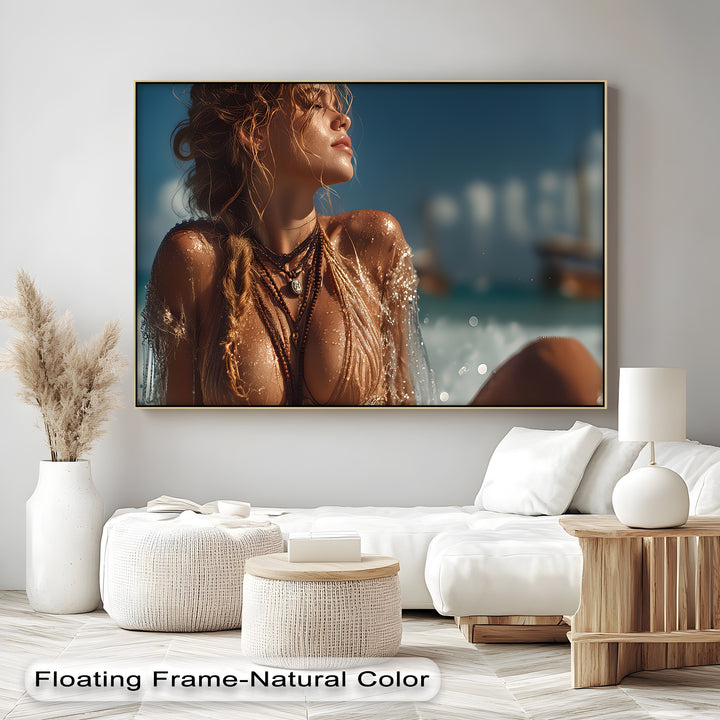 Sensual Seaside Beauty - Erotic Canvas Wall Art | Nude Art