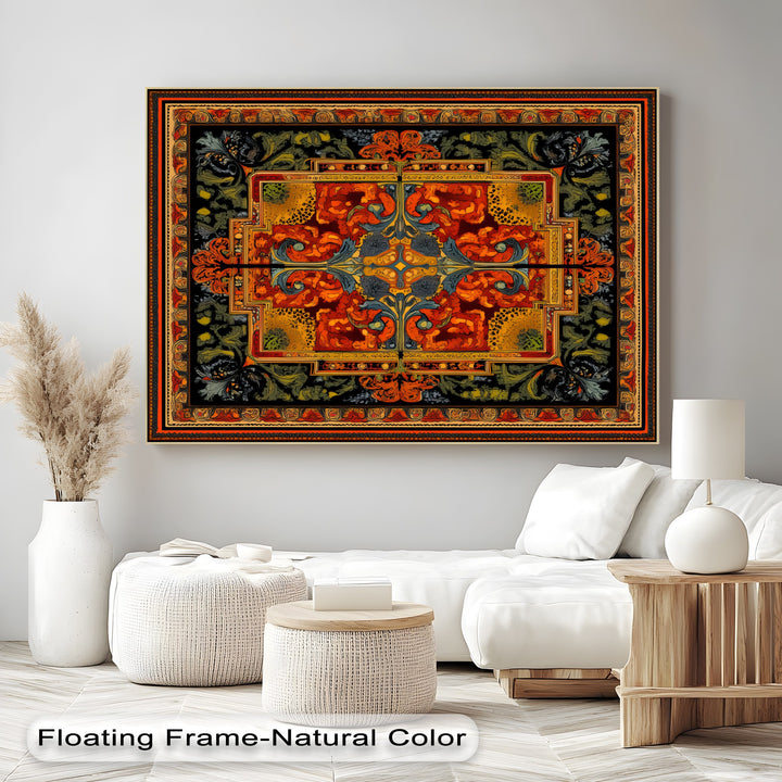 Ornate Floral Elegance – Persian Canvas Print
