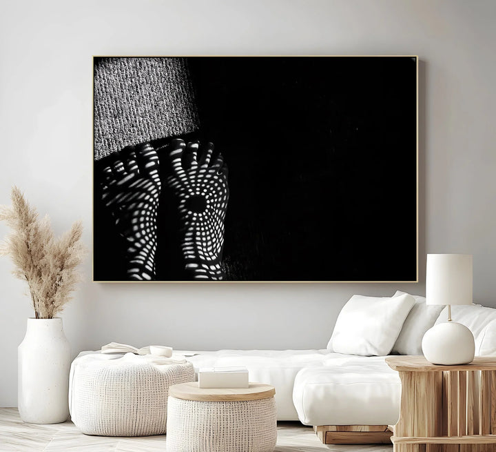 Light and Pattern – Abstract Black and White Canvas Print - MyPhotoStation