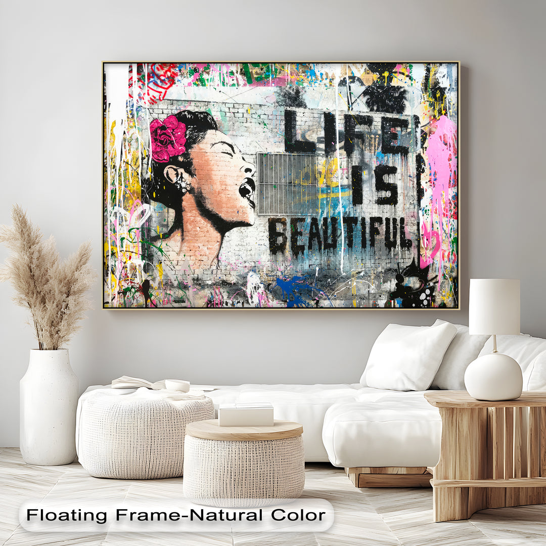 Amalfi Citrus Escape – Stampa su tela con aranceto mediterraneo