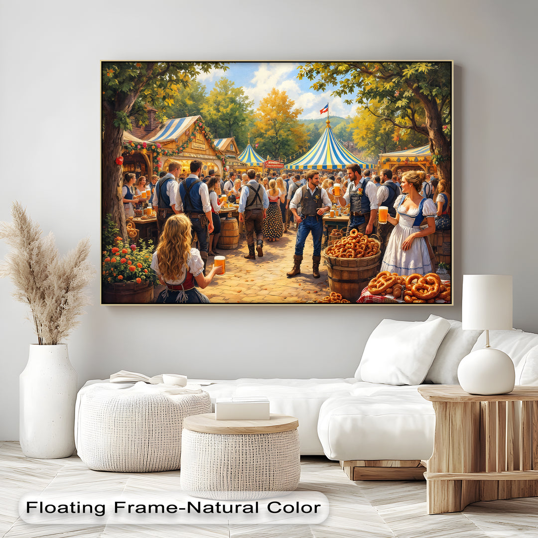 Oktoberfest Celebration – Bavarian Beer Festival Canvas Wall Art | Canvas Art
