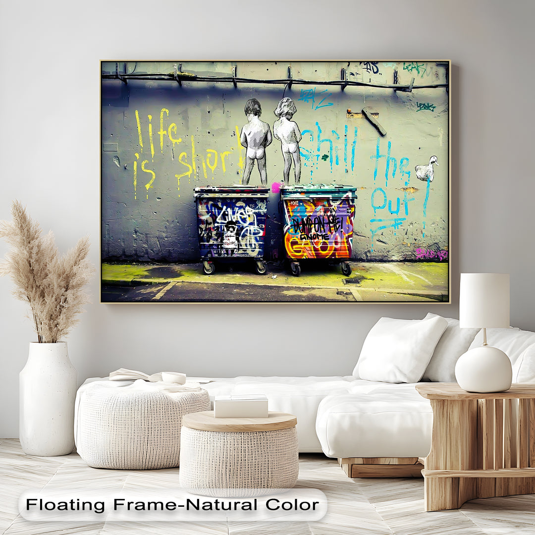 Amalfi Citrus Escape – Stampa su tela con aranceto mediterraneo