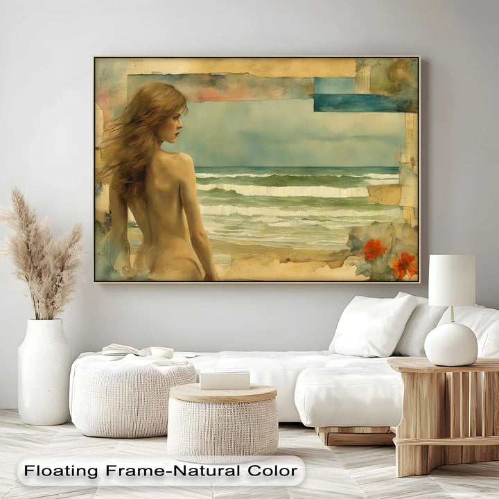 Ocean Muse – Dreamy Nude Seascape Canvas Print - MyPhotoStation
