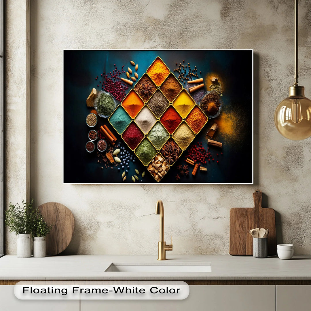 Colorful Spice Grid – Kitchen Canvas Prints - MyPhotoStation