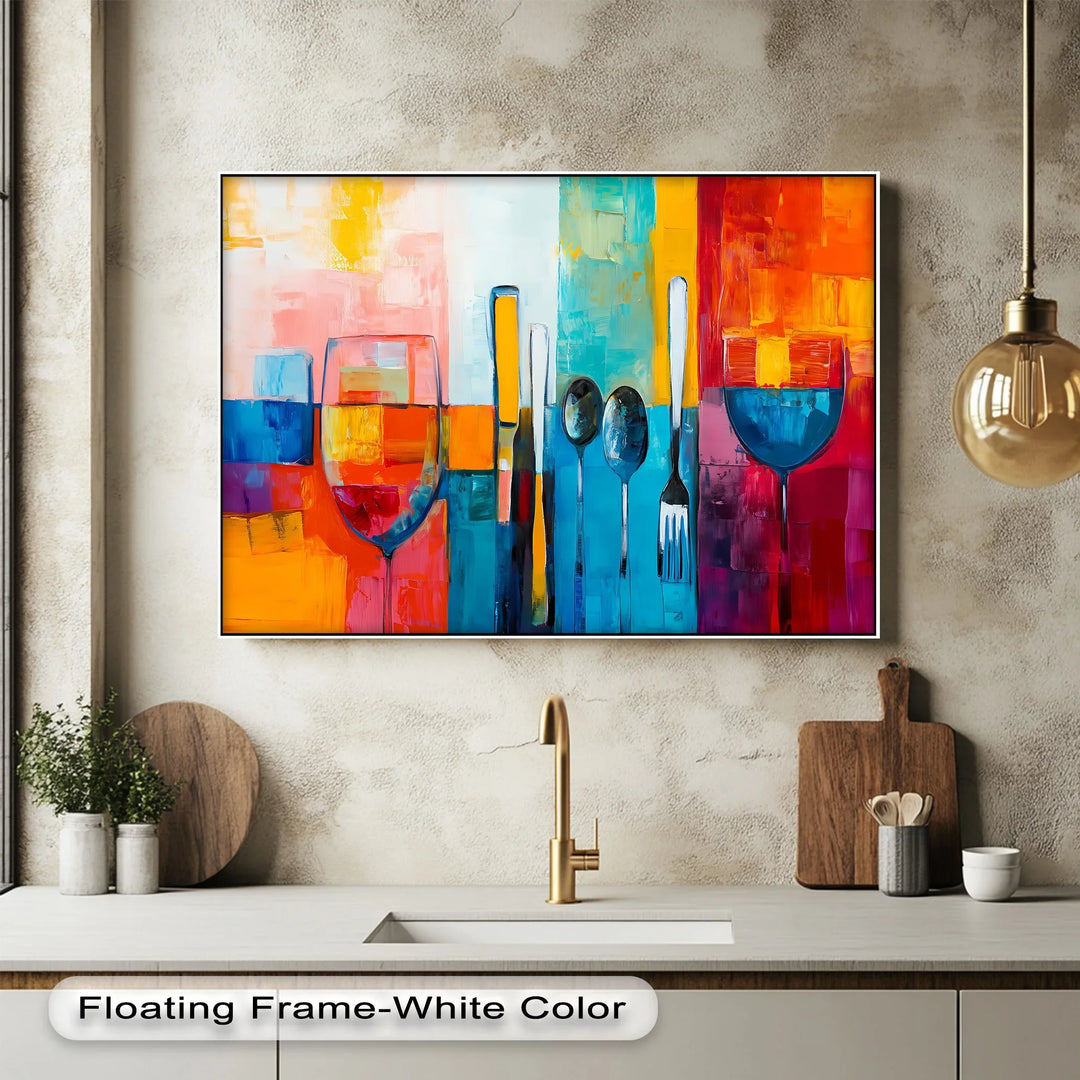 Modern Table Setting – Kitchen Canvas Print - MyPhotoStation