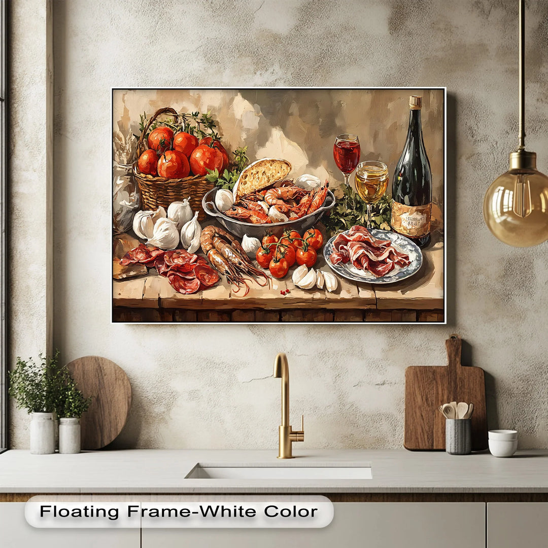 Mediterranean Delights – Gourmet Feast Kitchen Canvas Print - MyPhotoStation