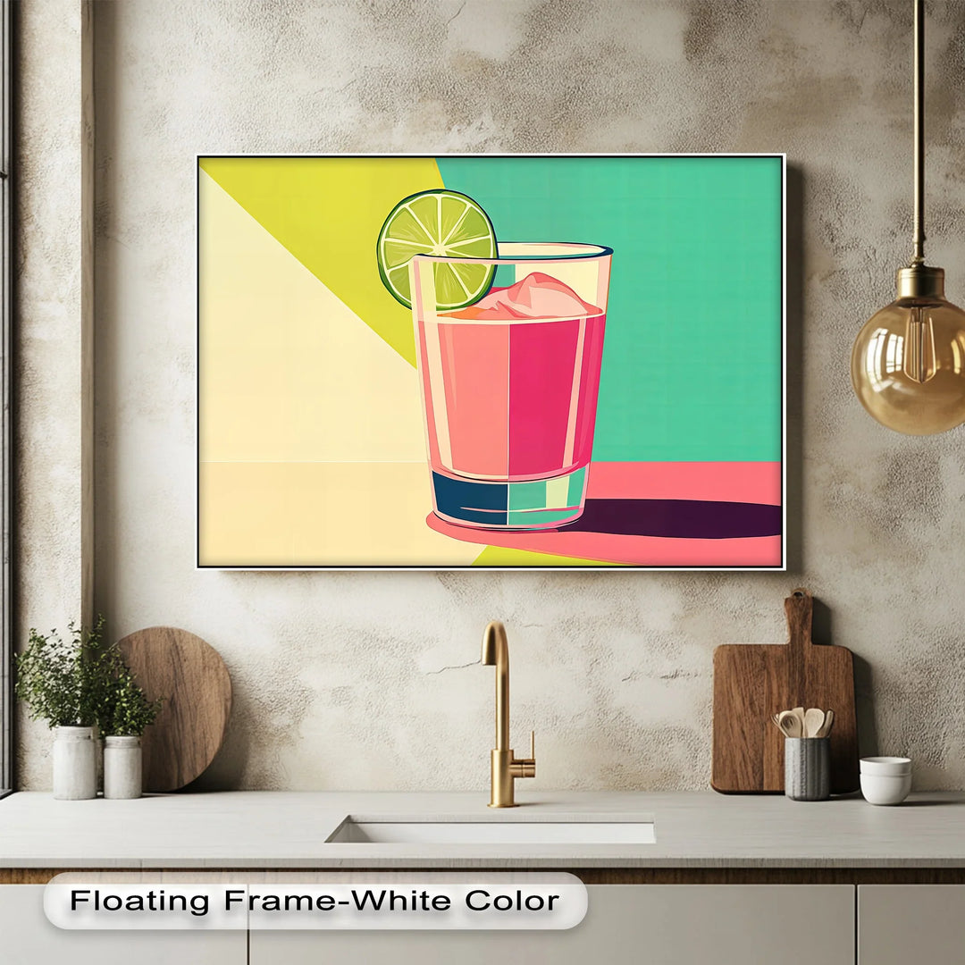 Pop Art Pink Lemonade – Kitchen Retro Drink Canvas Print - MyPhotoStation