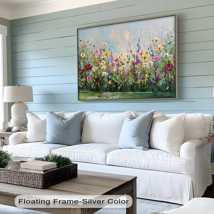 Blossoms in the Breeze – Colorful Wildflower Canvas Print