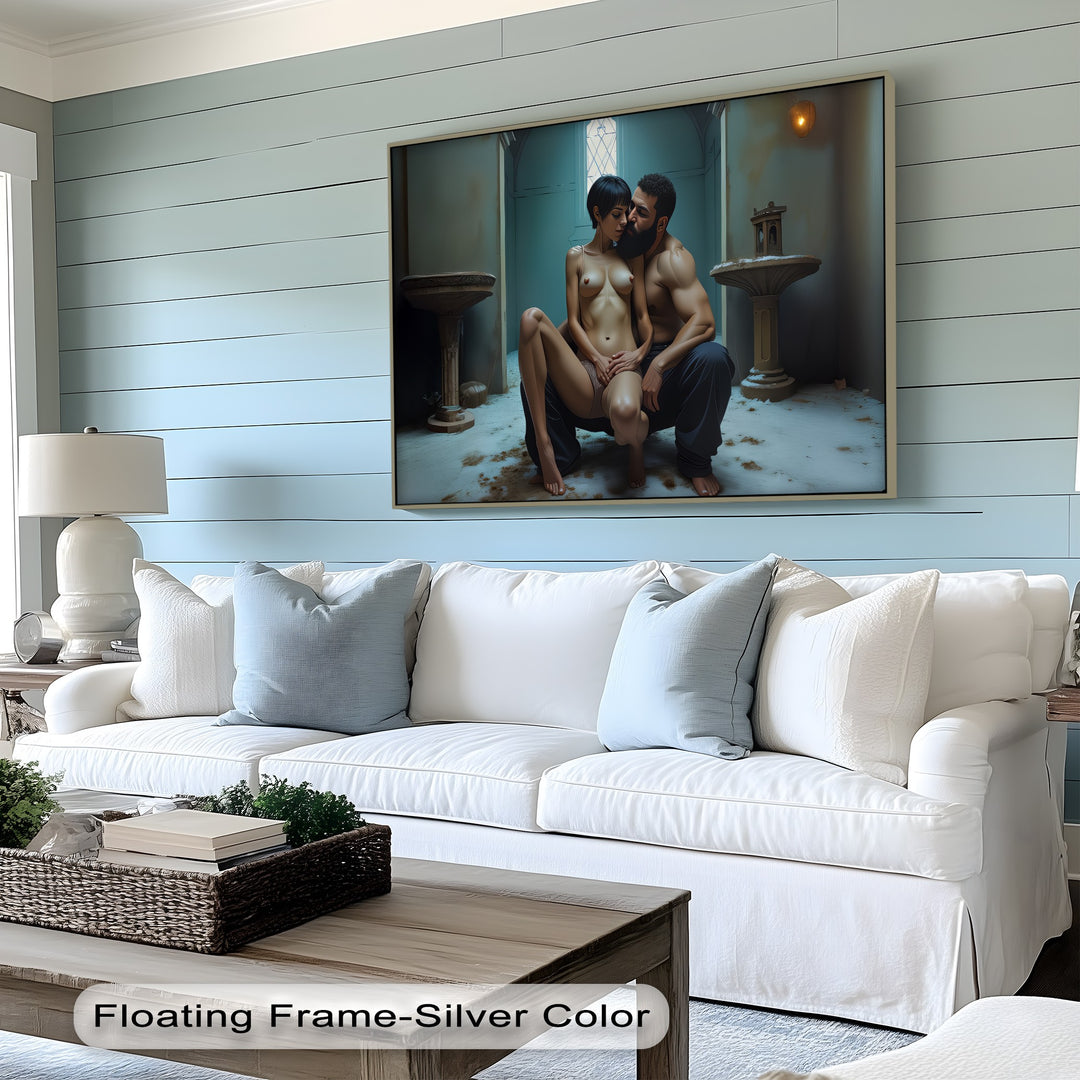 Sanctuary Embrace – Sexy Erotic Canvas Wall Art | Bedroom Canvas Décor