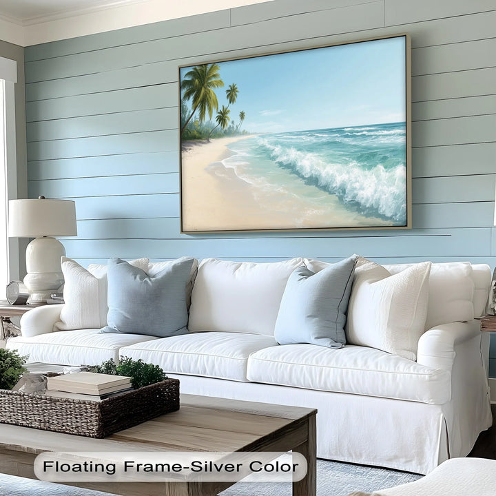 Tropical Calm – Palm Beach Ocean Horizon Canvas Print - MyPhotoStation
