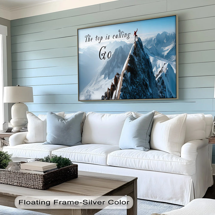 Answer the Call – Mountain Peak Motivational Canvas Print