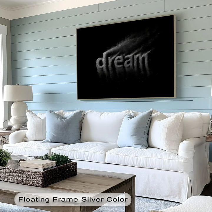 DREAM – Smoky Typographic Canvas Print