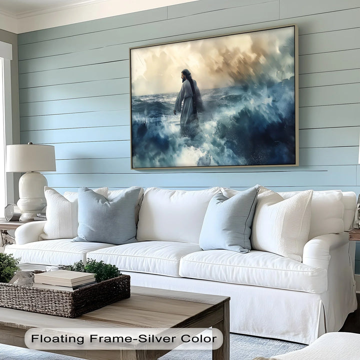 Walking on Water – Jesus on the Sea Canvas Print