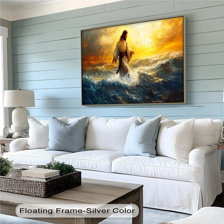 Walking on Faith – Jesus on the Water Canvas Print - MyPhotoStation