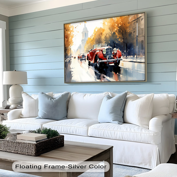 Autumn Drive Through Time – Car Canvas Print