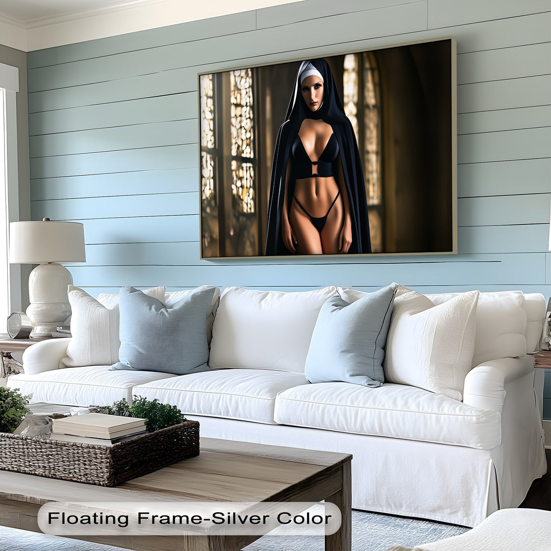 Veil of Temptation – Sexy Gothic Canvas Art | Erotic Wall Print