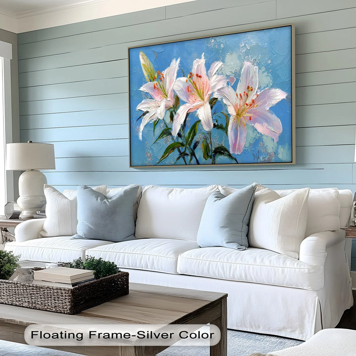 Blooming Stargazer Lilies – Pink and White Floral Canvas Print - MyPhotoStation