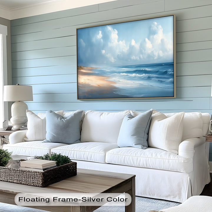 Golden Beach and Blue Ocean - Canvas Wall Art