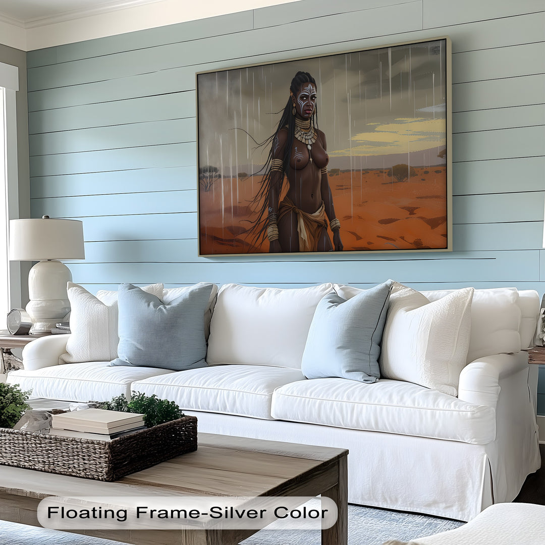 Rain Queen – Tribal Warrior Erotic Canvas Wall Art | Canvas Artwork