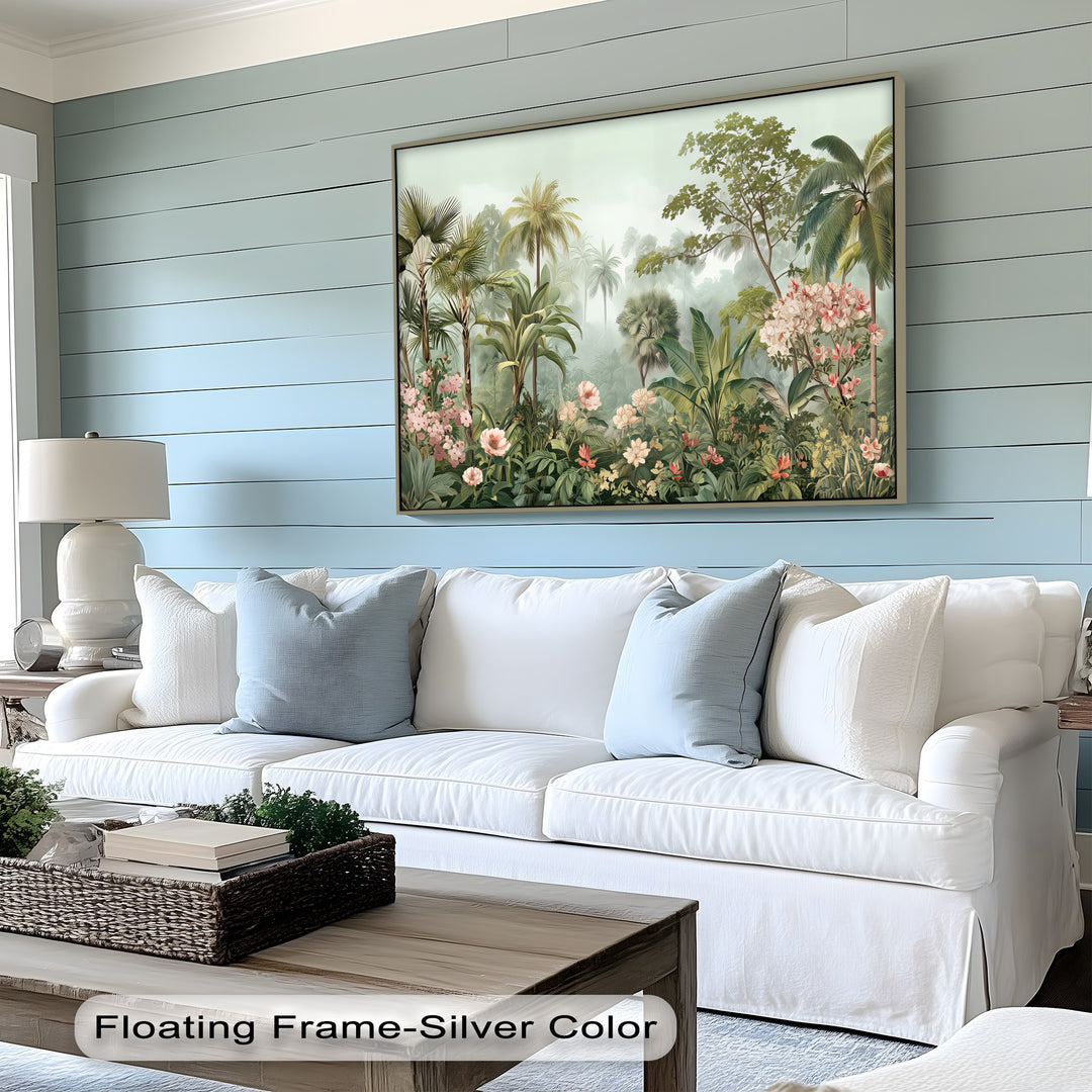 Jungle Botanical Mural - Canvas Wall Art | Framed Art