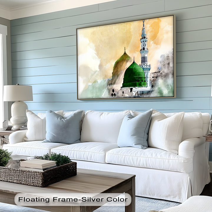 Masjid Al-Nabawi – Green Dome Islamic Wall Art